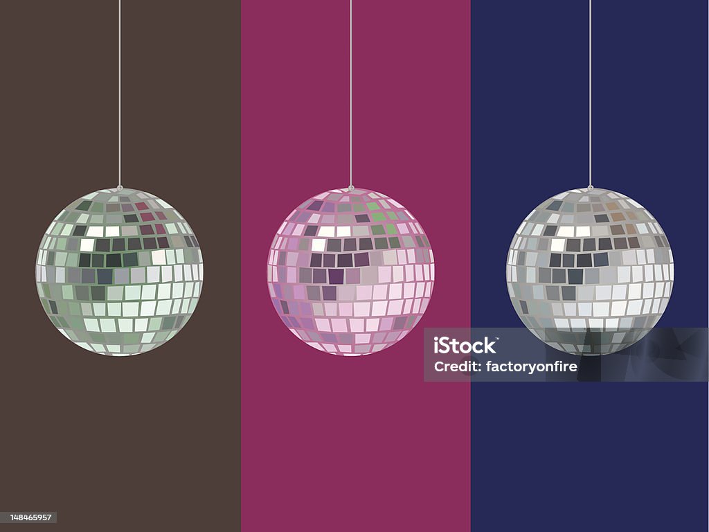 Mirrorball Vector with Hue Options Mirrorball design element created in vectors with three different palettes, for use on any background. Disco Ball stock vector