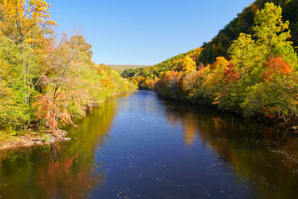 istock Lehigh River in Pennsylvania in Autumn 1484667747