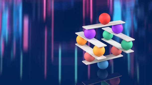 istock Webinars and Field Event Concepts, color block tower with elements 1484671691