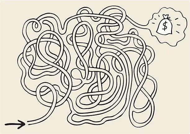 Vector illustration of labyrinth