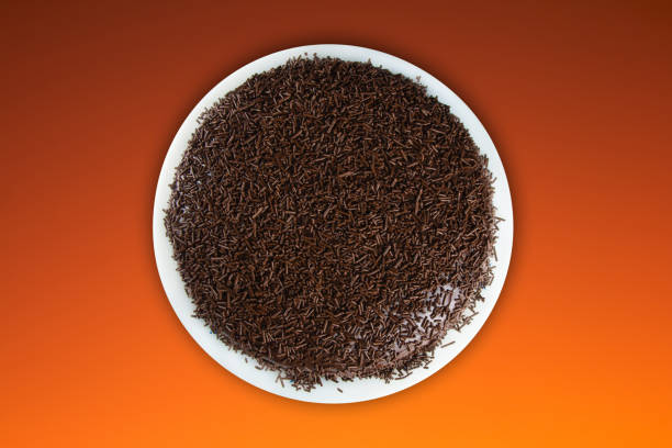 image of a chocolate rolls on white background