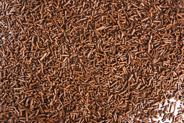 Background with chocolate cake texture and brigadeiro frosting..