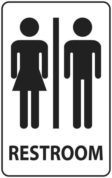 istock Symbol Bathroom Sign Restroom With Man and Woman Sign 1484681729