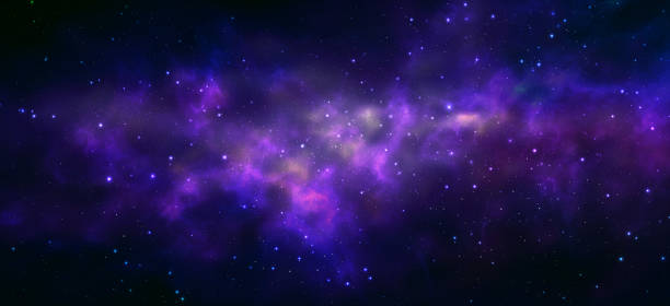 istock Space background with realistic nebula and shining stars. Magic colorful galaxy with stardust 1484683559
