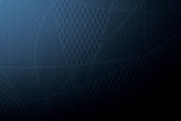 istock Navy background of Japanese paper 1484686120