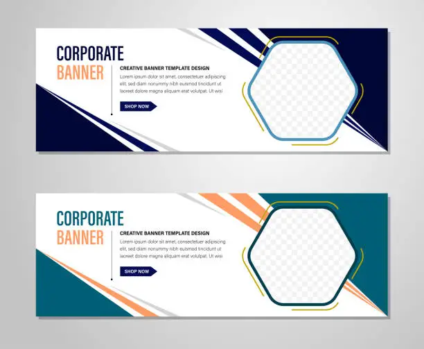 Vector illustration of corporate banner