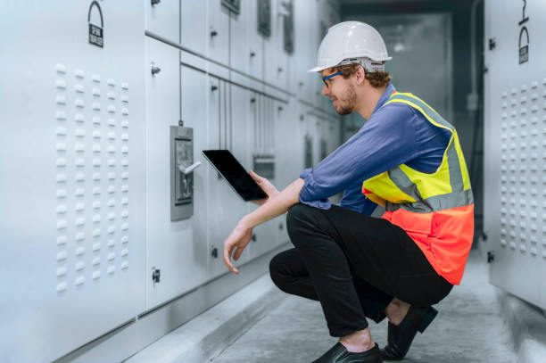 An engineer maintains detailed records of all the inspections and their outcomes, including any issues identified, and the actions are taken to address them. stock photo