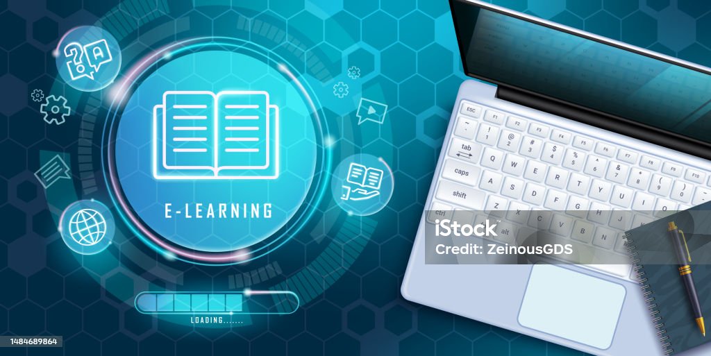 School Elearning Vector Design Back To School E Learning Online Class ...