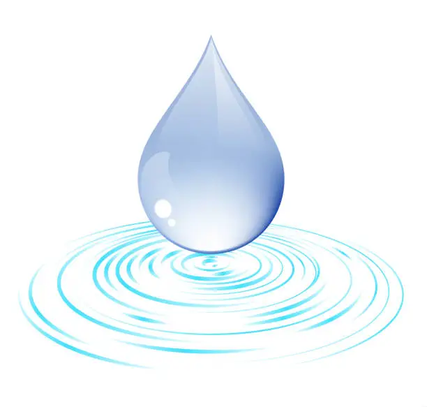 Vector illustration of ripple drop