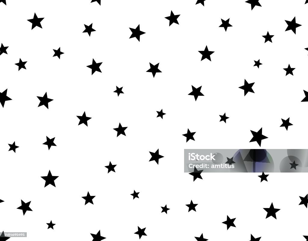 Abstract Random Stars Pattern Star Pattern Stock Illustration - Download Image Now - Abstract ...