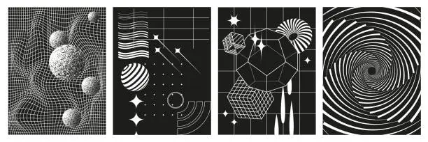 Vector illustration of Set of abstract geometric figures