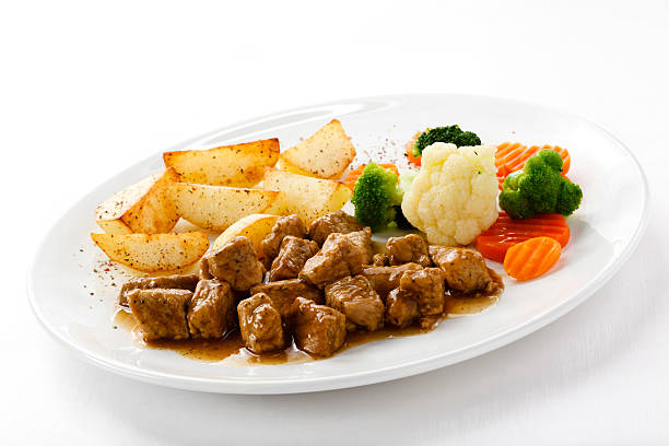 istock Goulash, roasted potatoes and vegetables 148469963