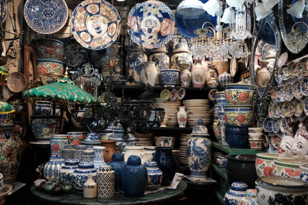 istock Antique Ceramics Plates And Vase 1484712779