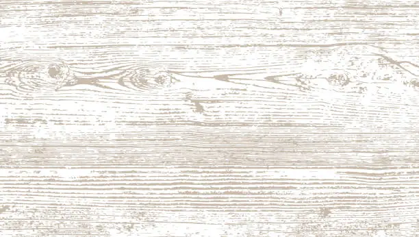 Vector illustration of Grunge texture of an old knotted wooden board