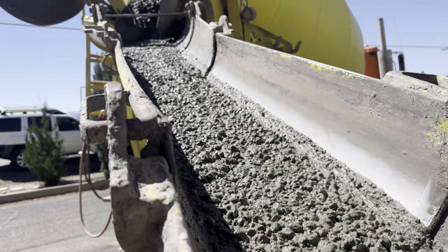 Cement Truck and Construction Site Concrete Pour Video Series