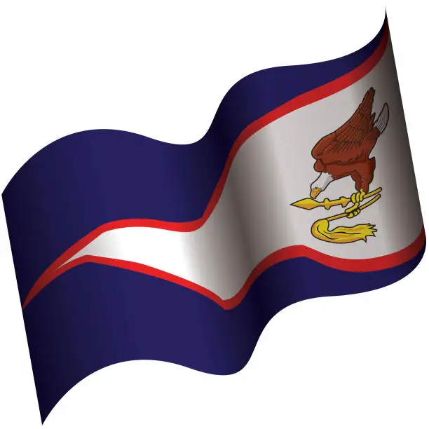 Vector illustration of Flag of American Samoa