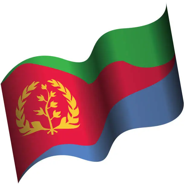 Vector illustration of Flag of Eritrea