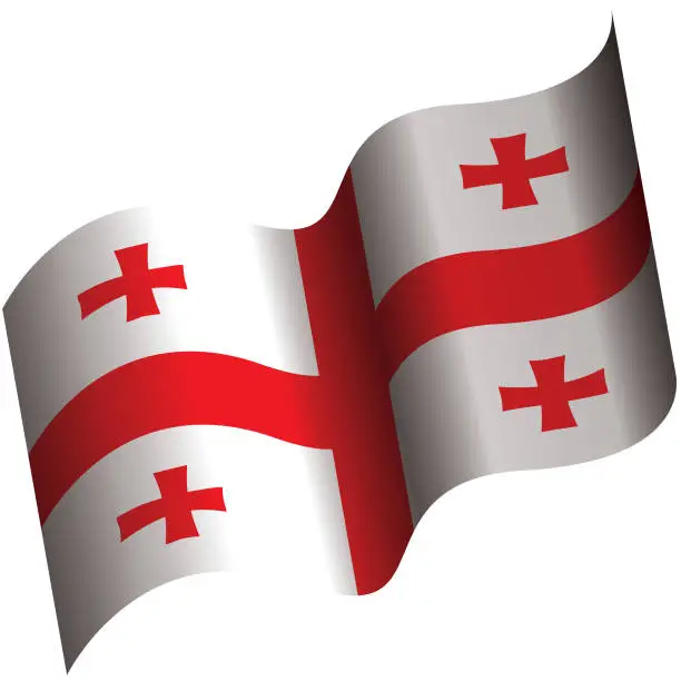 Vector illustration of Flag of Georgia