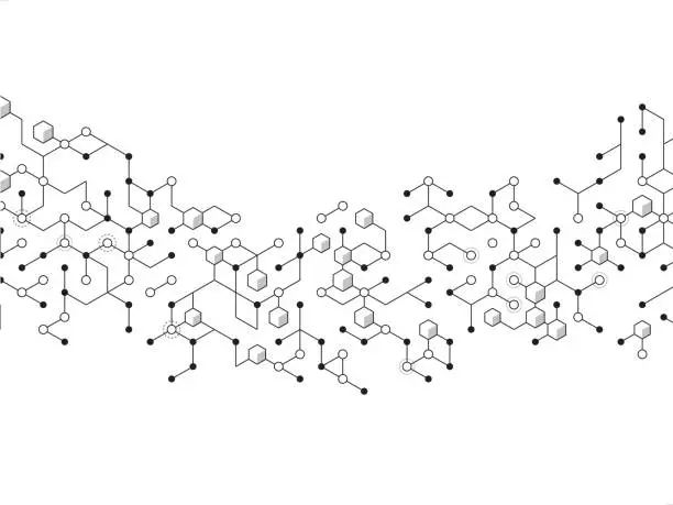 Vector illustration of chemical bonds template