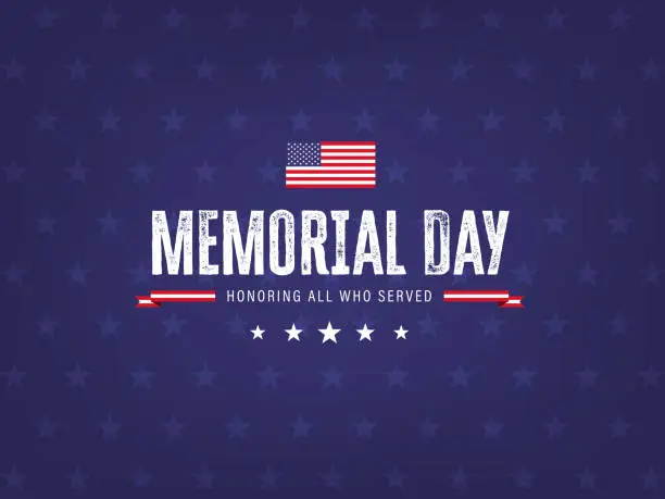 Vector illustration of memorial day title