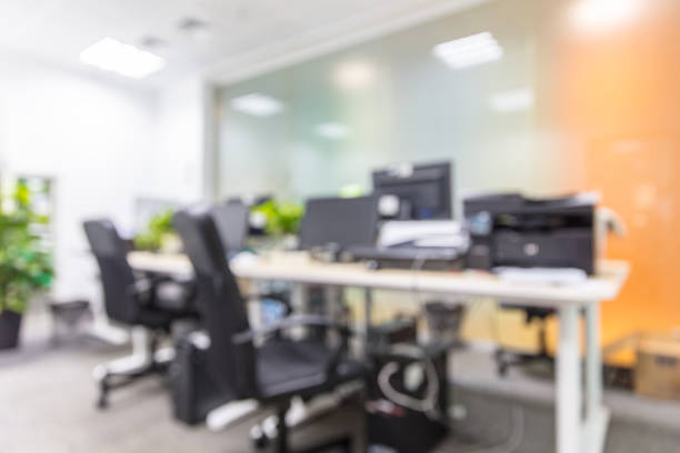 istock Defocus effect of modern office interior background 1484730371