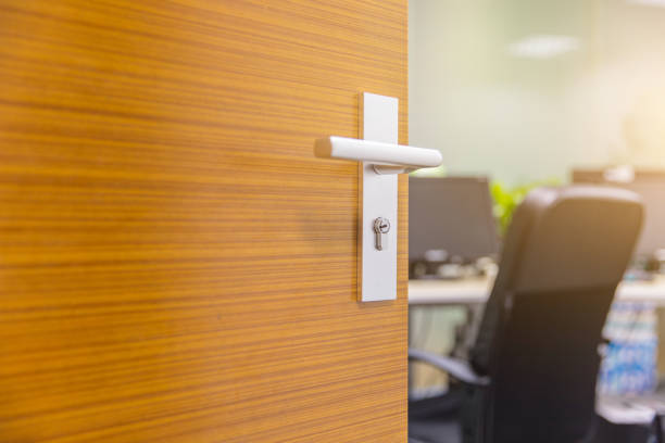 istock The office door is opened 1484730678