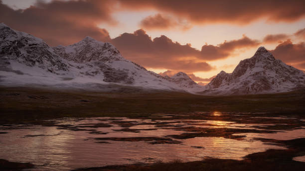 istock Rocky Mountain Peaks during golden sunrise sky. 1484731783