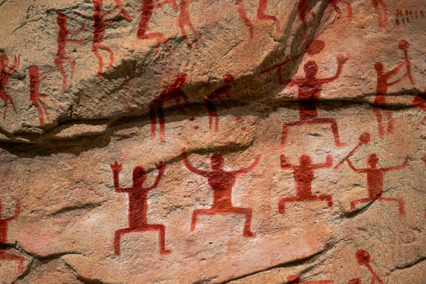 Huashan rock murals in Guangxi, China