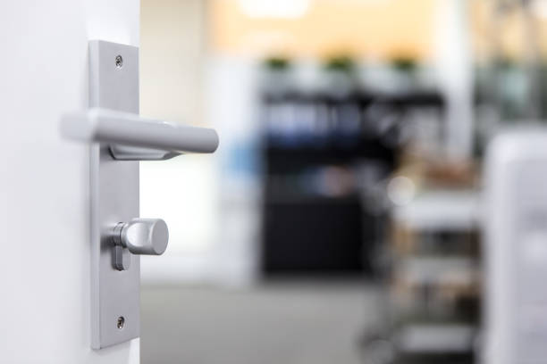 istock The door of the modern office is opened 1484733263