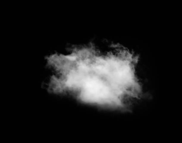 istock White Cloud Isolated on Black Background. Good for Atmosphere Creation 1484733313