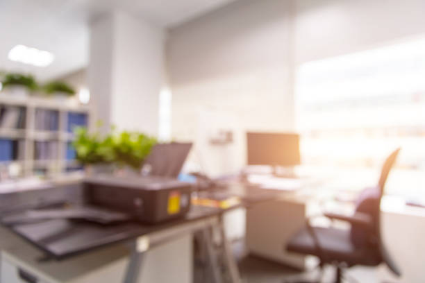 istock Defocus effect of modern office interior background 1484735051