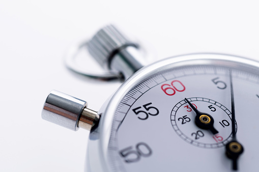 A stopwatch on white background