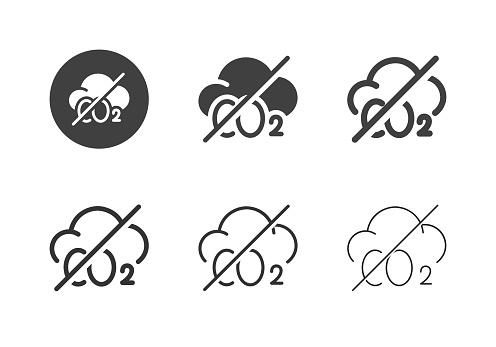 CO2 Free Icons Multi Series Vector EPS File.