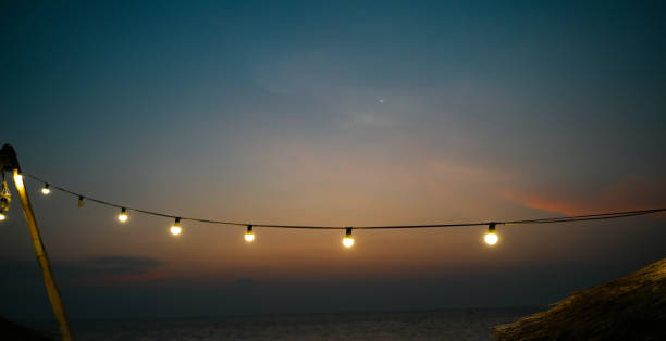 istock Lamp with sunset sky for background and wallpaper. 1484742162