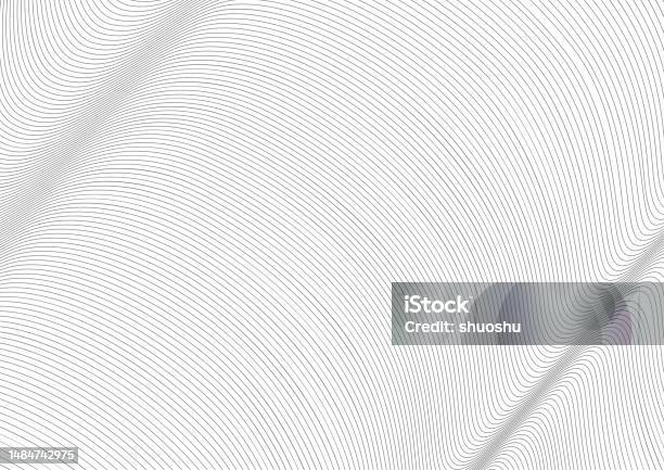 Black Line Ribbon Pattern Abstract Black And White Curve Wave Line Striped Ribbon Pattern ...