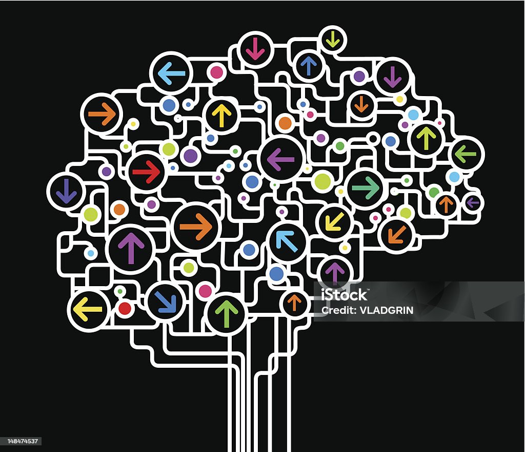 Brain Abstract Simple Abstract Brain Stock Illustration - Download Image Now - Abstract ...