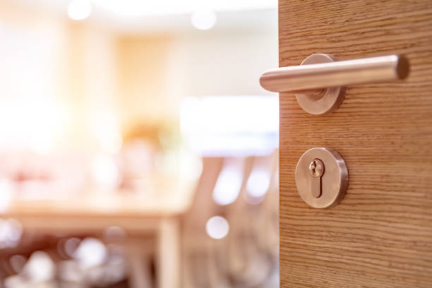 istock modern office wooden door 1484746357