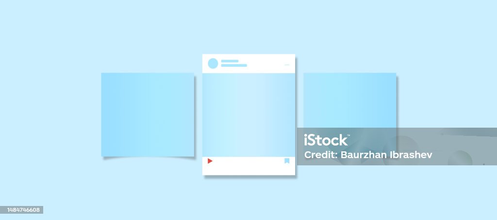 Frame Post. Add Mockup Frame Social Media Post Template Post Sticker Template Frame ...