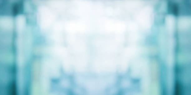 istock Abstract blur soft focus blue color interior of modern workplace, design concept. 1484747269