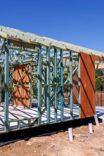 istock Housing Construction. External Timber Frame. Plywood Bracing. Australian Housing Development. 1484749591