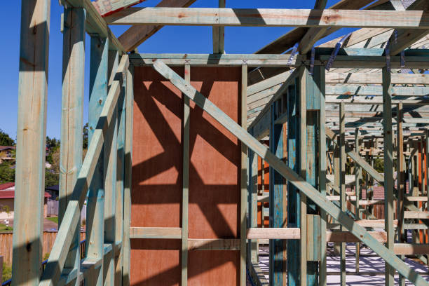 istock Housing Construction. Timber Roof Frame Detail. Laminated Beam. 1484749722