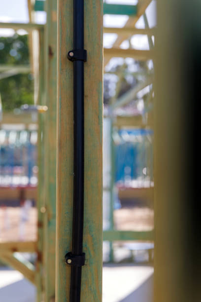 istock Housing Construction. Internal Domestic Water Pipe And Connectors. 1484751347