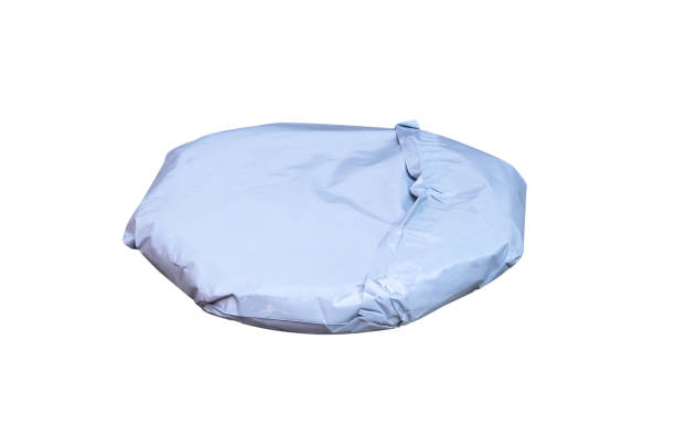 istock Single envelope poly mailer parcel plastic bag packaging delivery for shipping online by postal isolated on white background , clipping path 1484751513