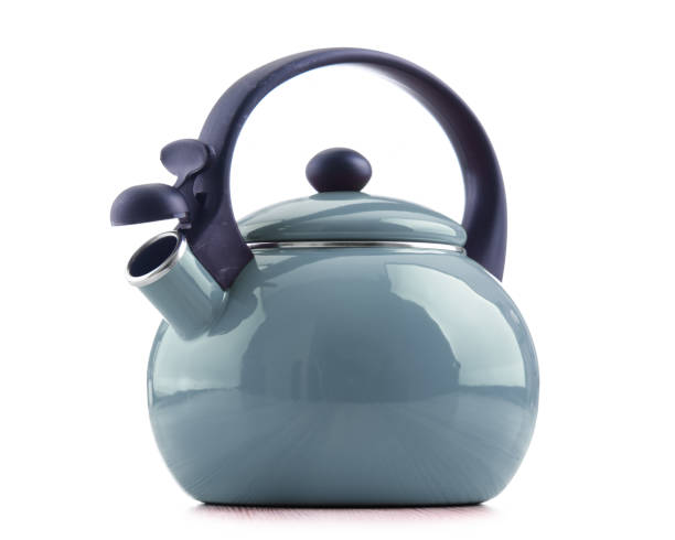 istock Traditional stainless steel stovetop kettle with whistle 1484752270