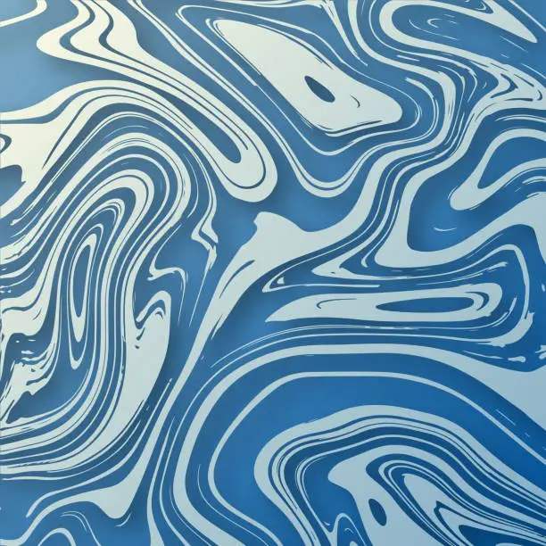 Vector illustration of Liquid background with Blue gradient - Trendy design