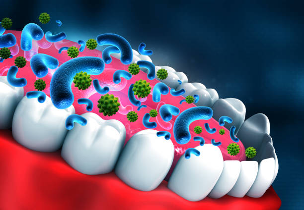 인간 구강 바이러스 박테리아 - pathogen streptococcus life science 뉴스 사진 이미지