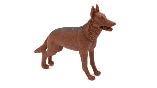 istock German Shepherd. Plastic dog toy isolated on white background. 1484758970