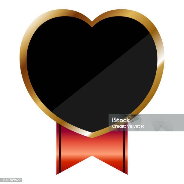 Inscription Emblems Heart Heart Mark Emblem Stock Illustration - Download Image Now - Abstract ...