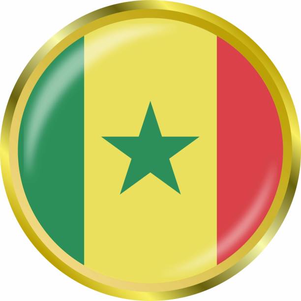 senegal nationalflagge icon vektor bildmaterial - flag of senegal stock-grafiken, -clipart, -cartoons und -symbole