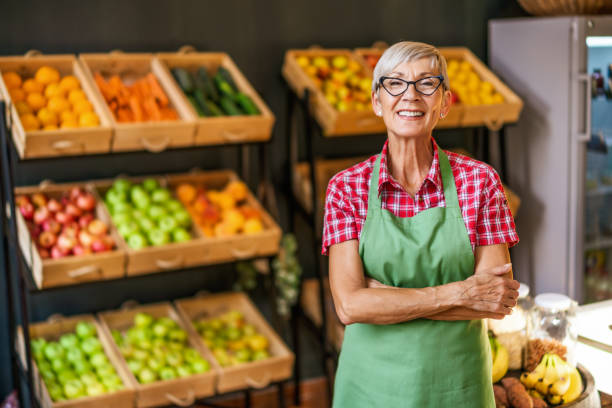 istock Food supermarket worker 1484761719